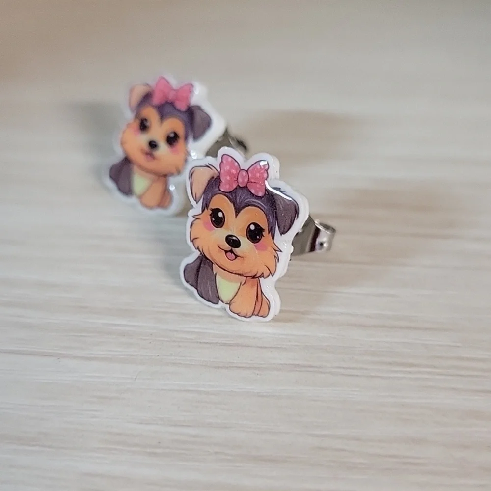 YORKIE GIRL Stud Earrings
